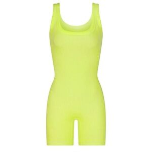 NWOT SKIMS Cotton Rib Onesie-Daffodil